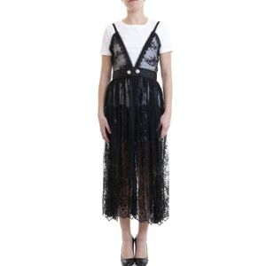 Edward Achour  Elegant Black Lace topper